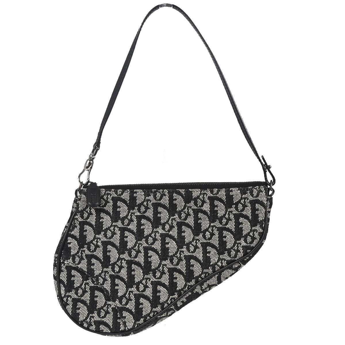 Christian Dior Vintage Saddle Diorissimo Canvas Mini