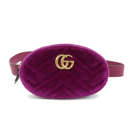 Gucci GG Marmont Belt Matelasse Velvet Product Image