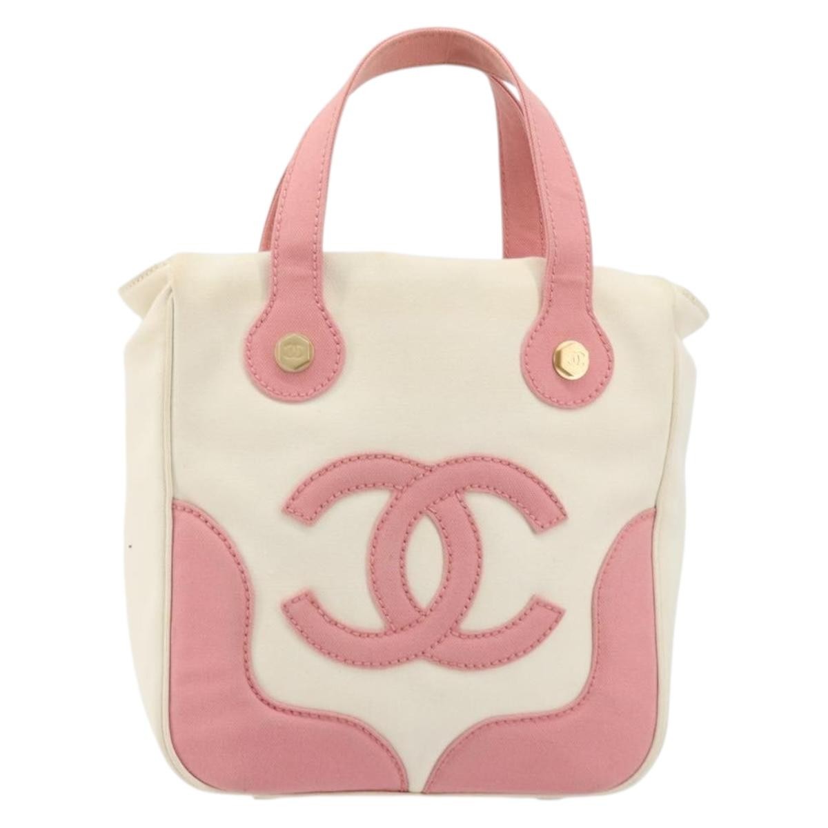 Chanel Vintage CC Tote Canvas Small