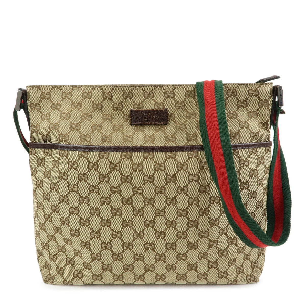 Gucci Web Strap Messenger GG Canvas Small