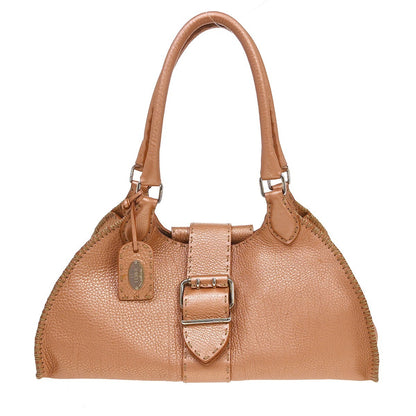 Fendi Selleria Linda Satchel Pebbled Leather Mini