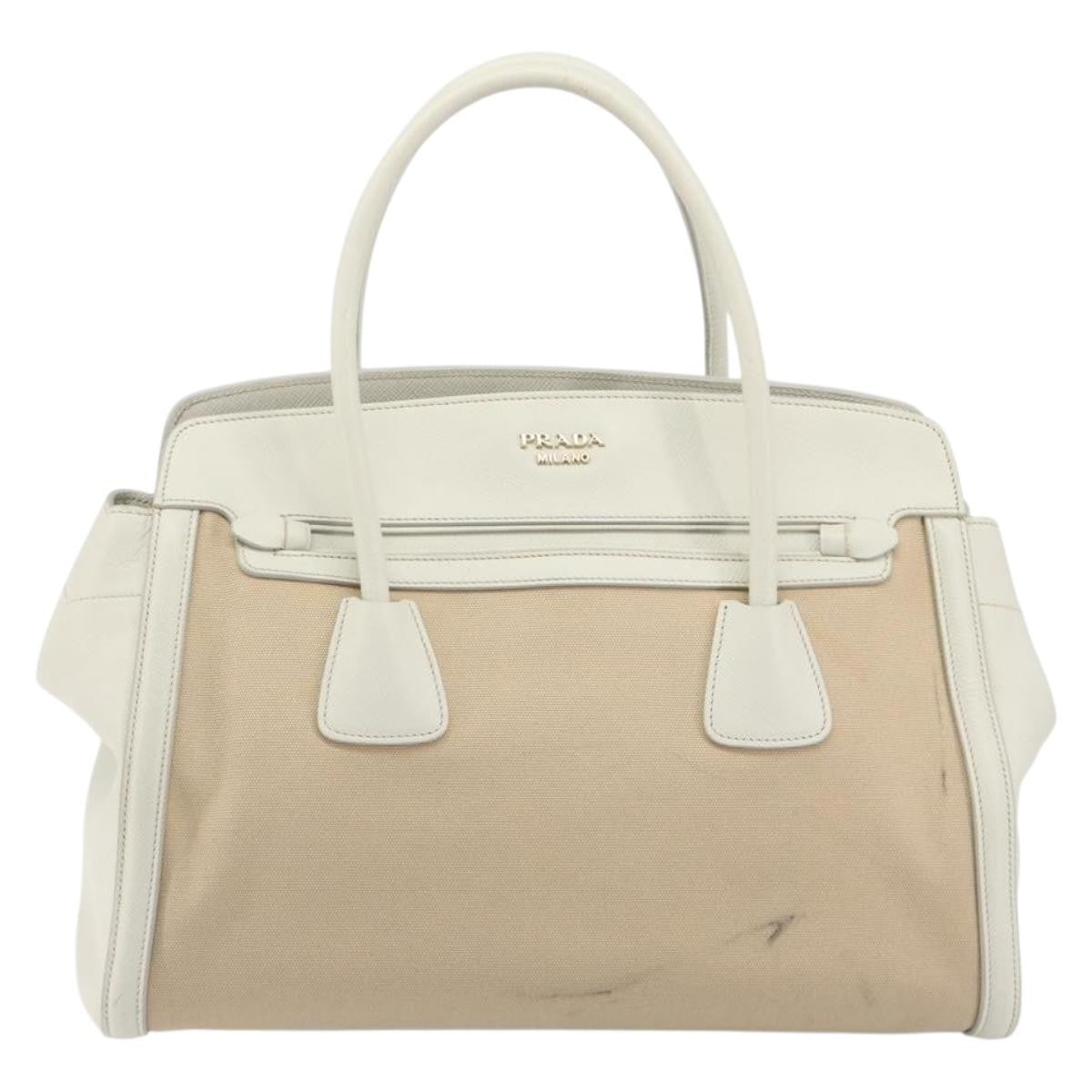 Prada Cuir Frame Convertible Canvas and Saffiano Leather Large