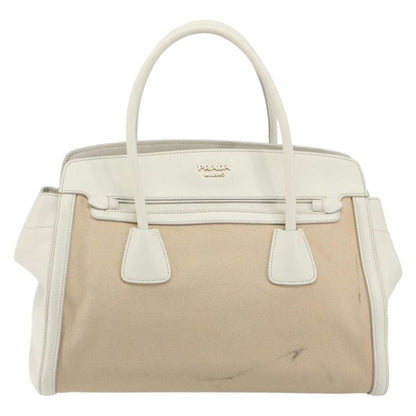 Prada Cuir Frame Convertible Canvas and Saffiano Leather Large