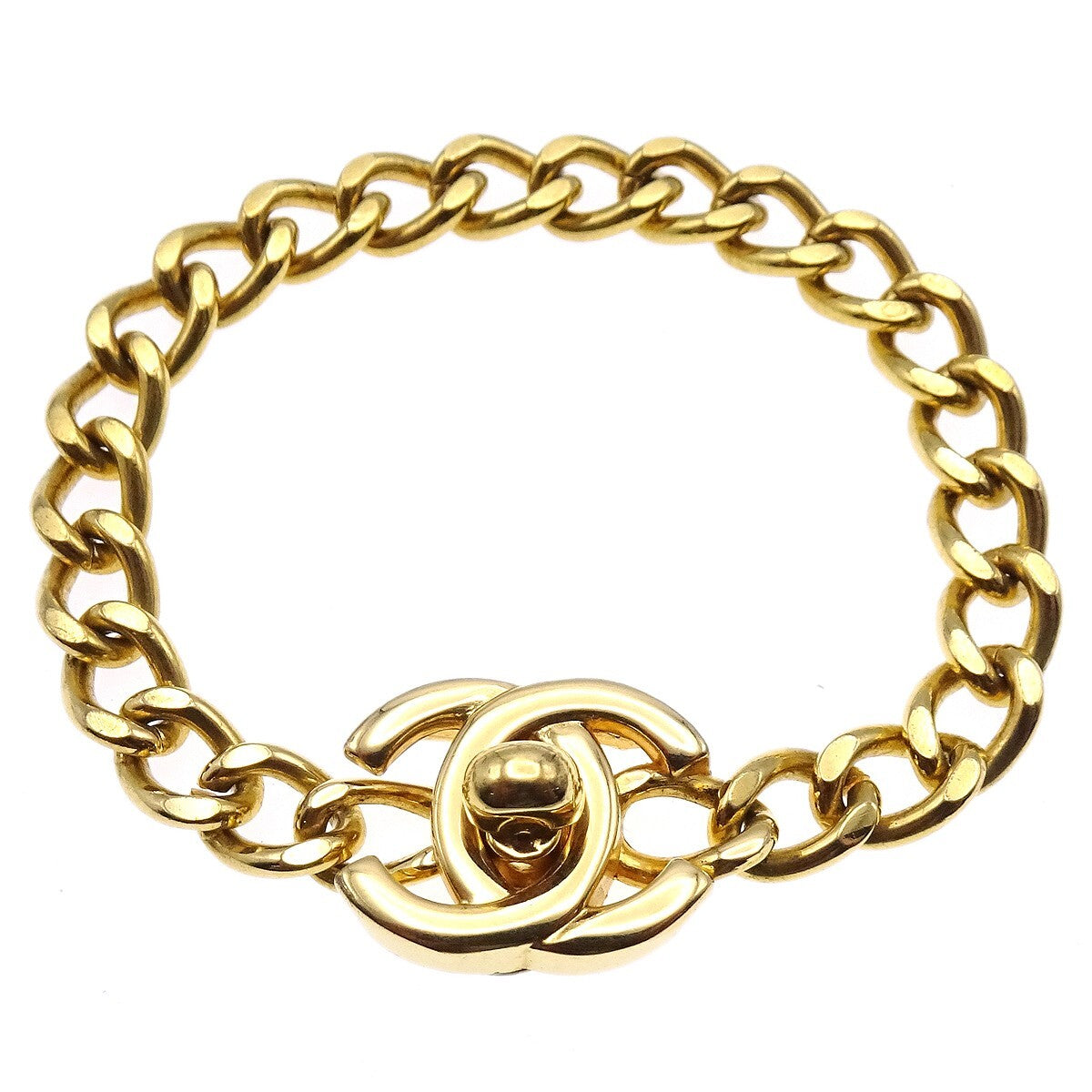 Chanel Vintage CC Turnlock Chain Bracelet Metal Product Image