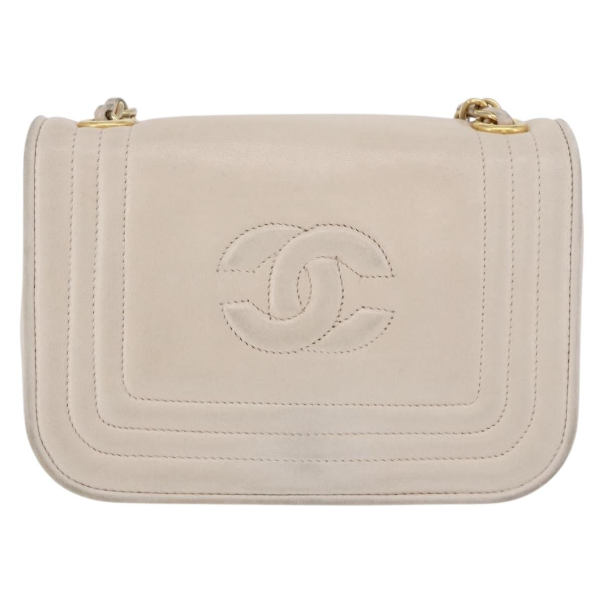 Chanel Vintage CC Stitch Flap Leather Mini