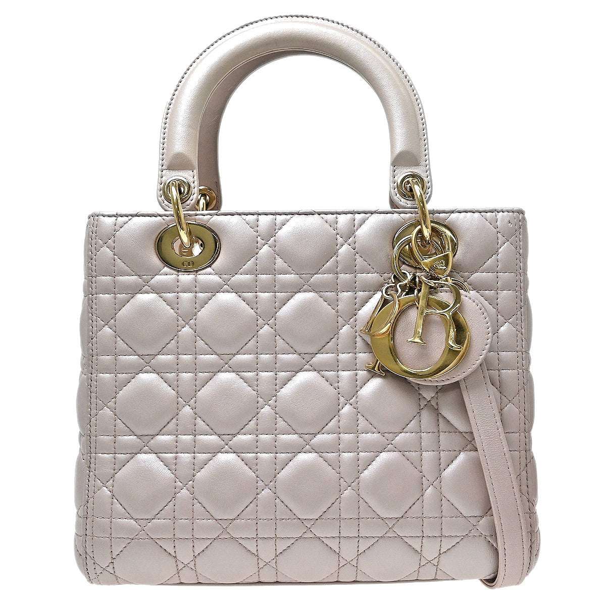 Christian Dior Lady Dior Cannage Quilt Lambskin Medium