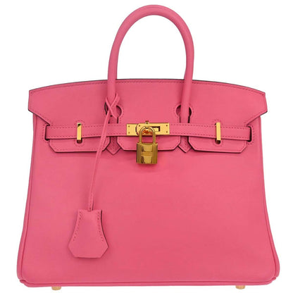 Hermes Birkin Pink Azalea Swift with Gold Hardware 25