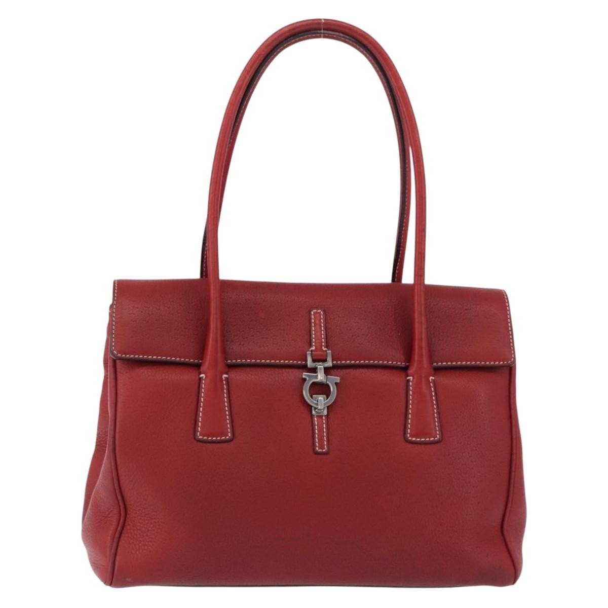 Salvatore Ferragamo Gancini Top Handle Leather Product Image