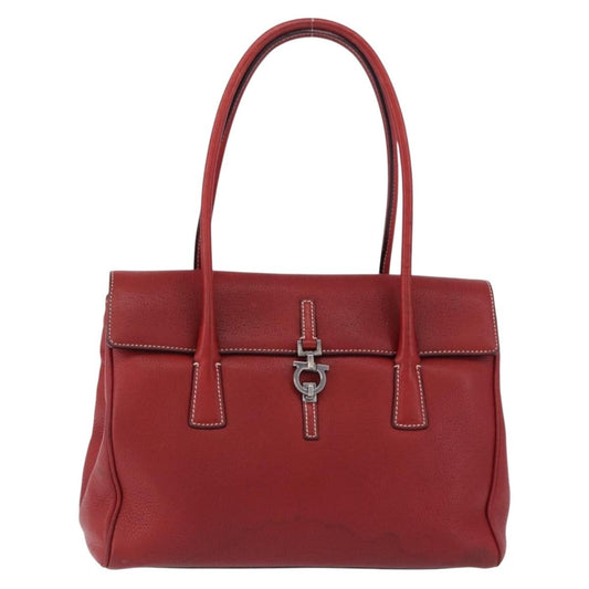 Salvatore Ferragamo Gancini Top Handle Leather Product Image