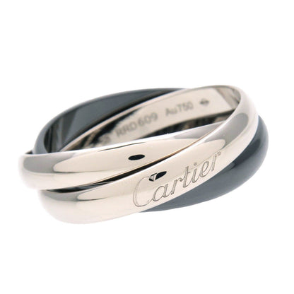 Cartier Trinity 18K White Gold & Black Ceramic Medium