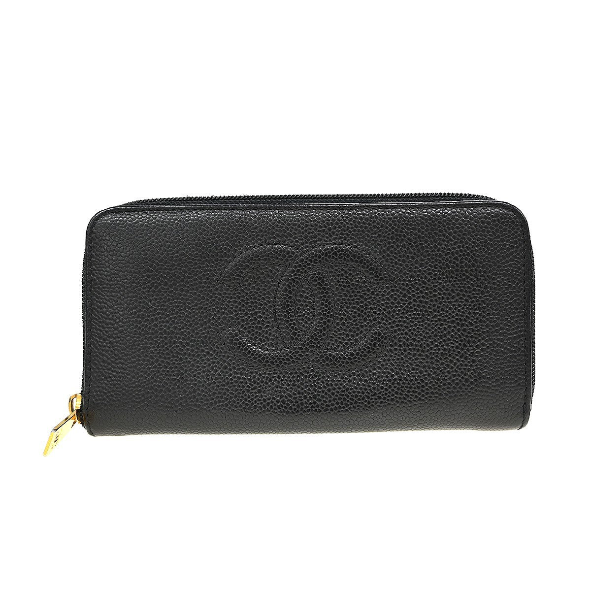 Chanel Portefeuille long CC logo calfskin leather MM