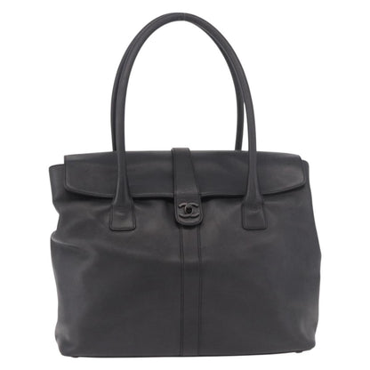 Chanel Vintage CC Turnlock Satchel Leather Large