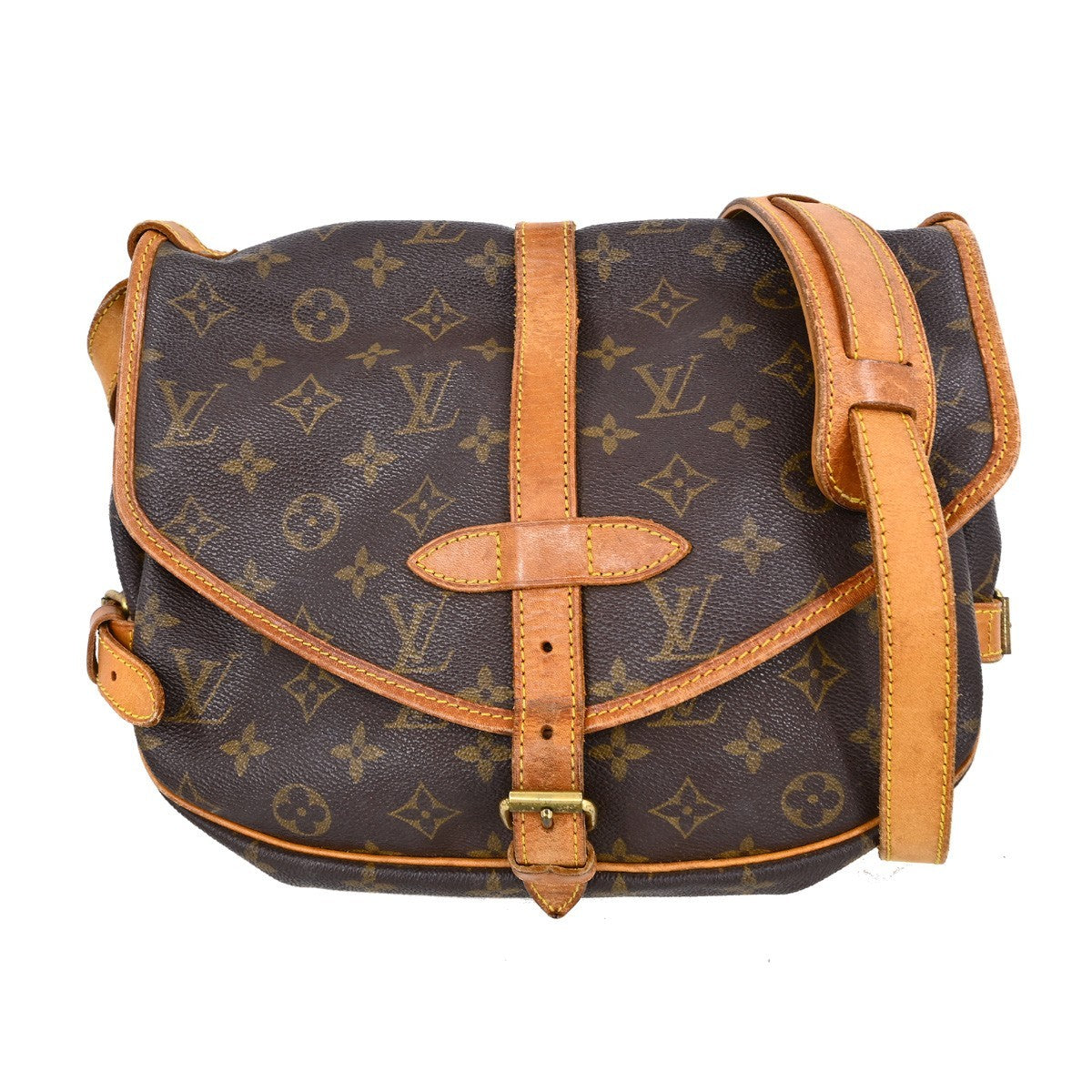 Louis Vuitton Saumur Handbag Monogram Canvas 30
