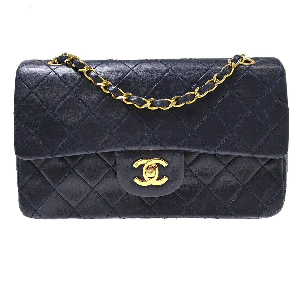 Chanel Vintage Classic Double Flap Quilted Lambskin Medium