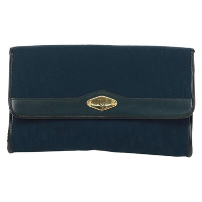 Christian Dior Vintage Chain Flap Shoulder Bag Diorissimo Canvas Medium