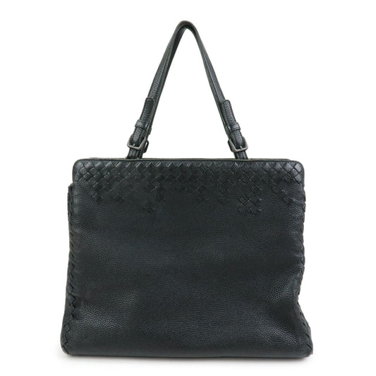Bottega Veneta A-Shape Leather with Intrecciato Detail Large