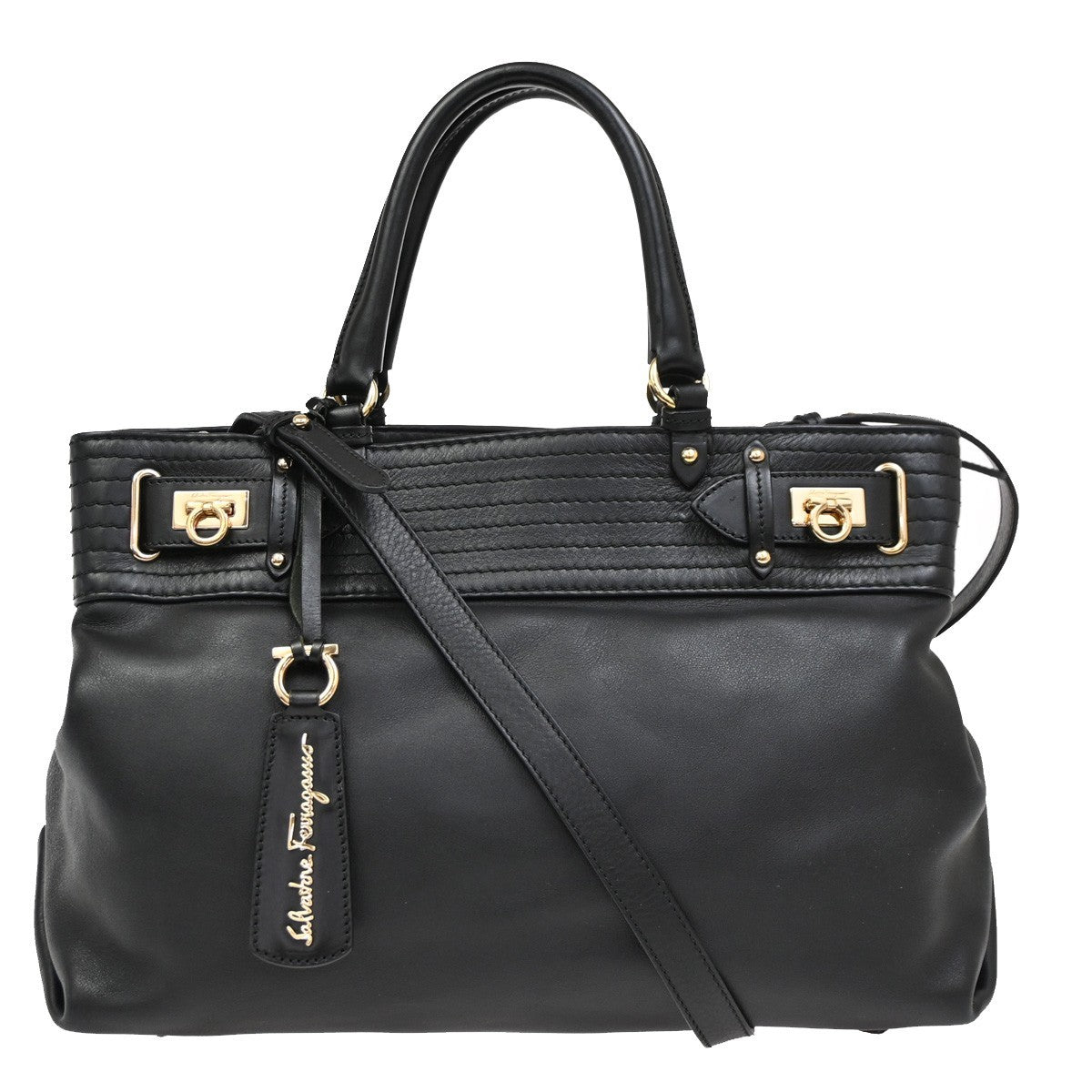 Salvatore Ferragamo Gancini Tote Leather Product Image