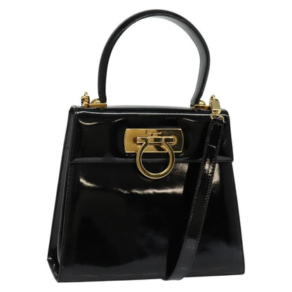 Salvatore Ferragamo Gancini Convertible Top Handle Bag Patent Leather Product Image