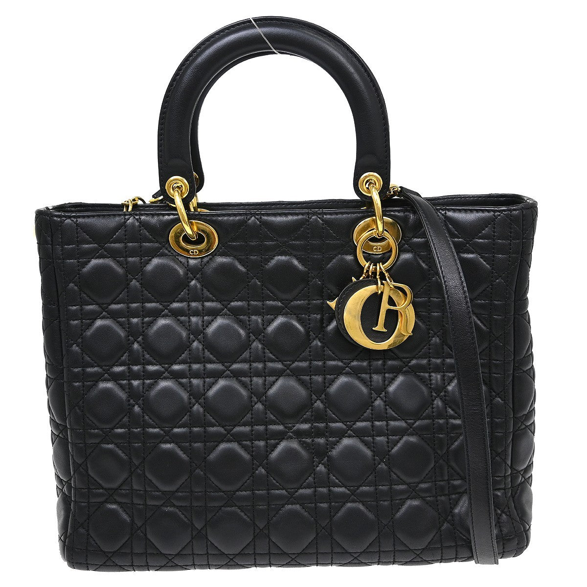Christian Dior Vintage Lady Dior Cannage Quilt Lambskin Medium