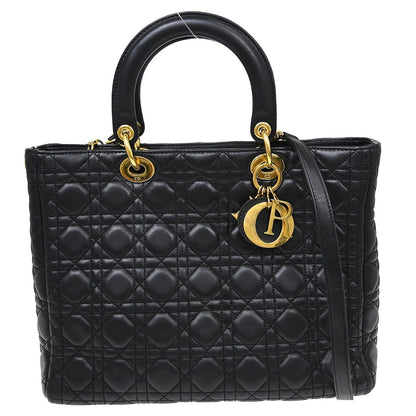 Christian Dior Vintage Lady Dior Cannage Quilt Lambskin Medium