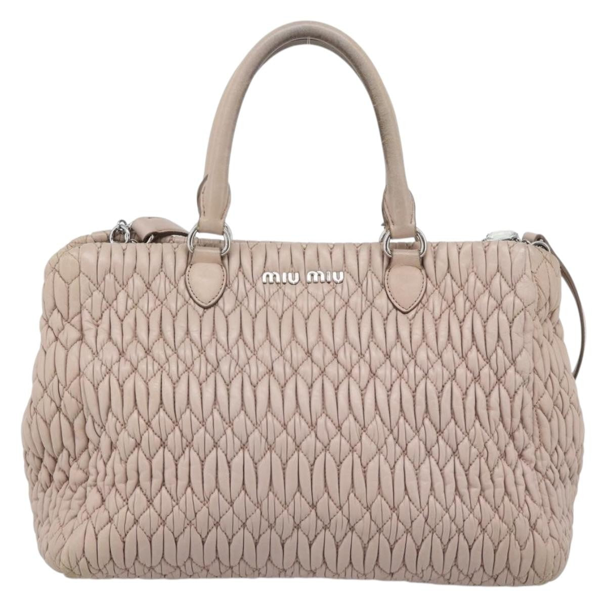 Miu Miu Crystal Tote Matelasse Leather Medium