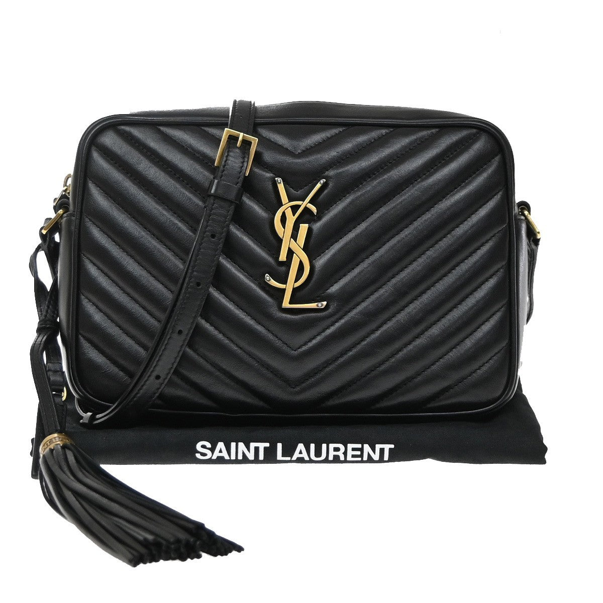 Saint Laurent Lou Camera Matelasse Chevron Leather Small