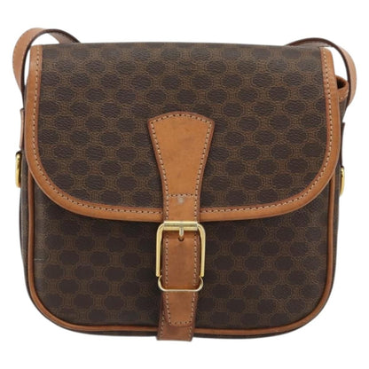 Celine Vintage Macadam Shoulder Bag Canvas and Leather Product Image
