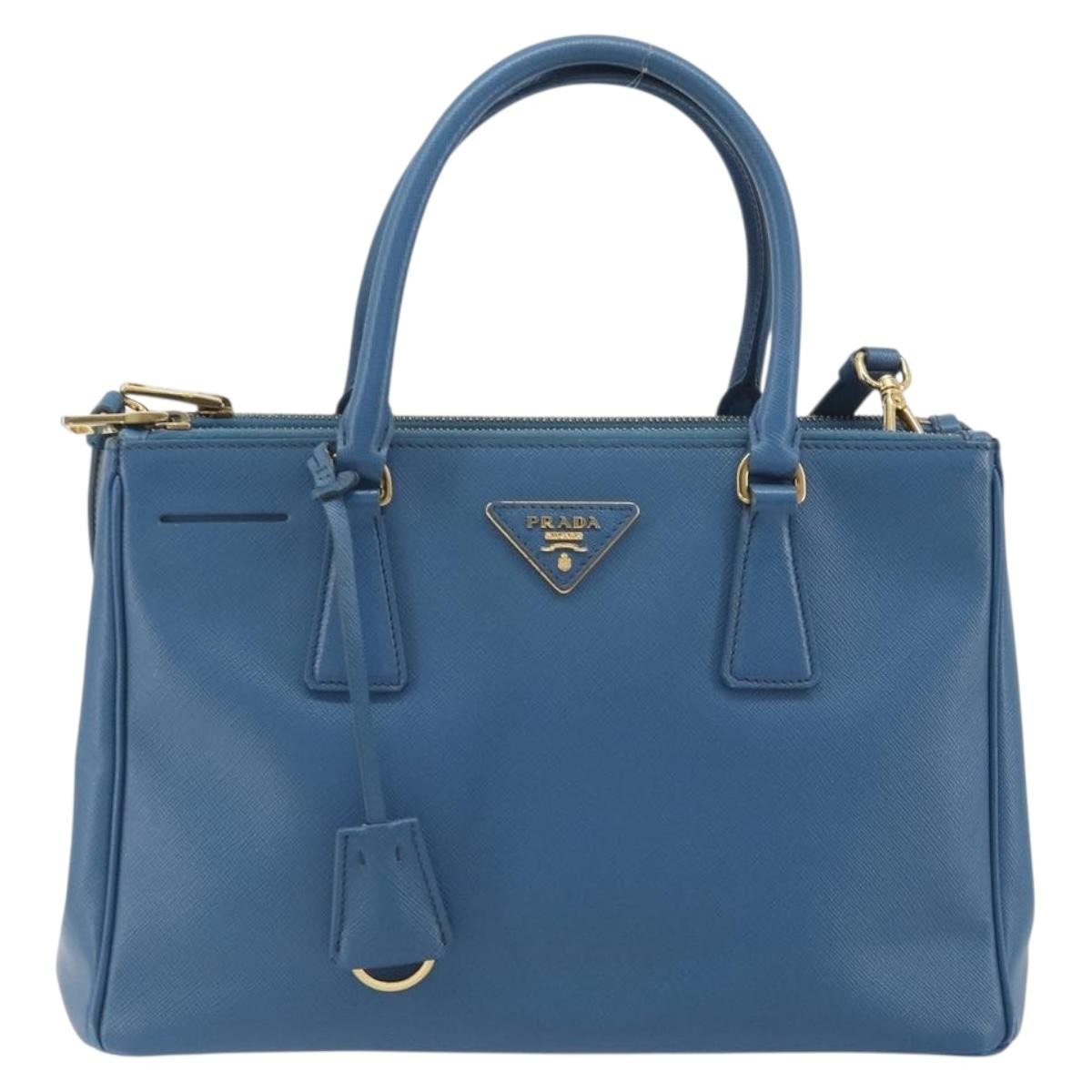 Prada Double Zip Lux Tote Saffiano Leather Medium