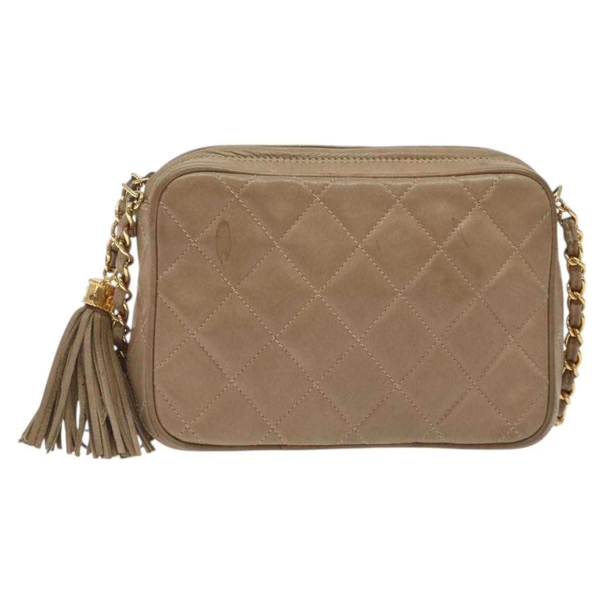 Chanel Vintage Diamond CC Camera Bag Quilted Leather Small