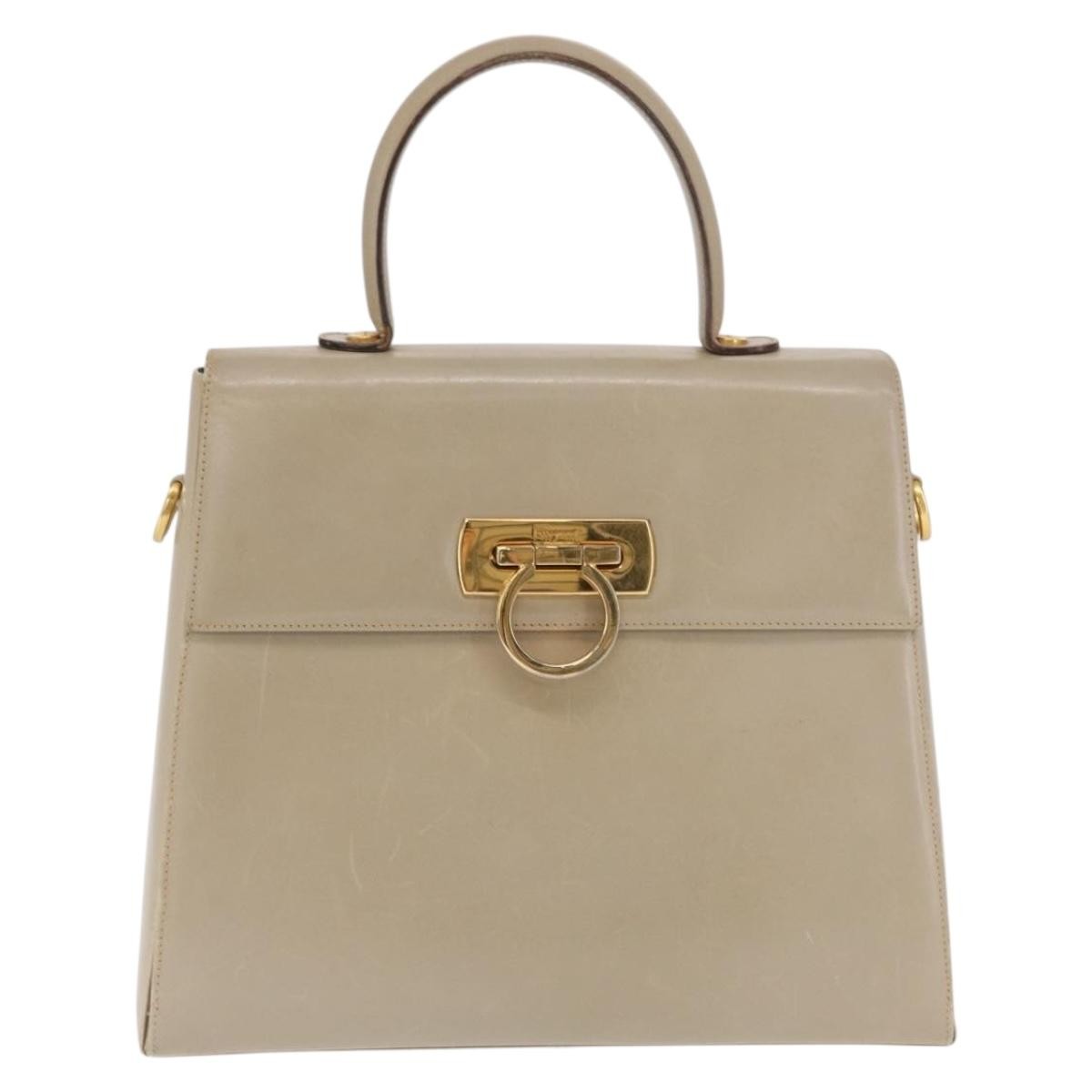 Salvatore Ferragamo Gancini Convertible Top Handle Leather Medium