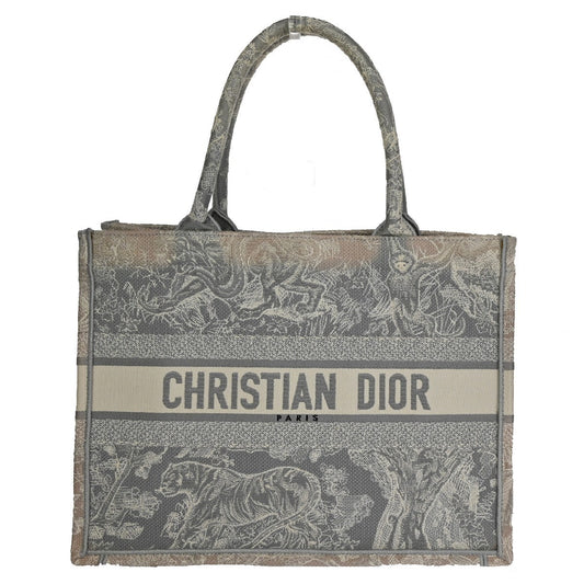 Christian Dior Book Tote Embroidered Canvas Medium