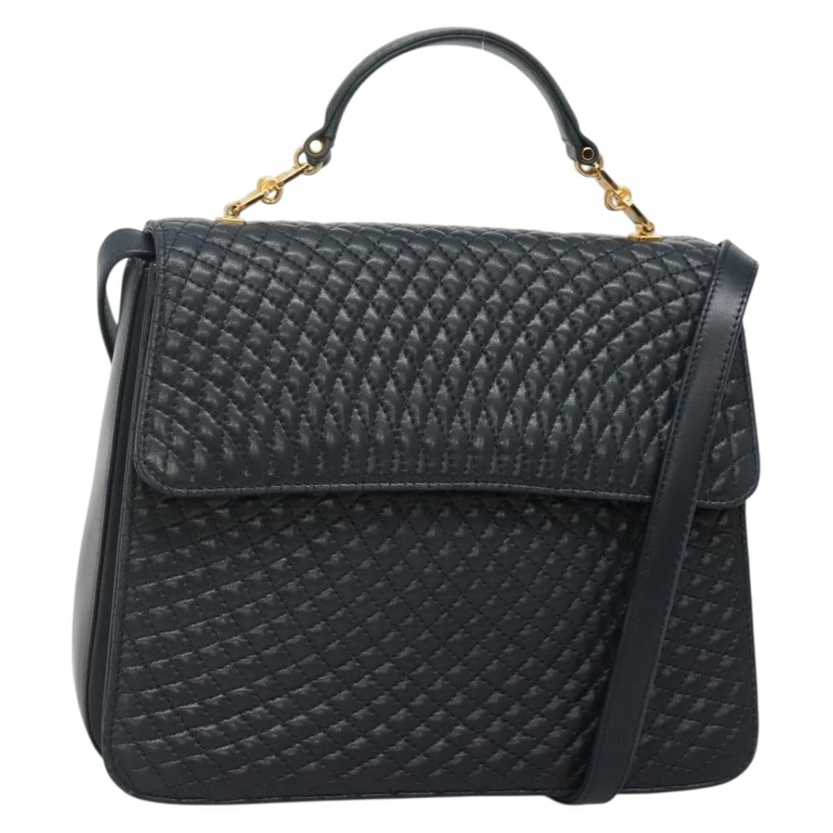 Bally Vintage Handbag Quilted Leather Product Image