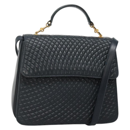 Bally Vintage Handbag Quilted Leather Product Image
