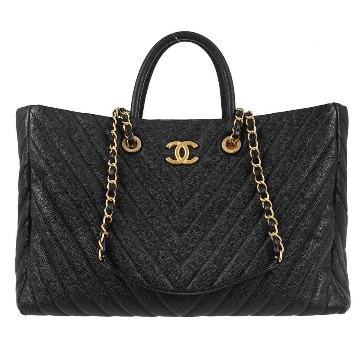 Chanel Shopping Quilted Knit Pluto Glitter Large