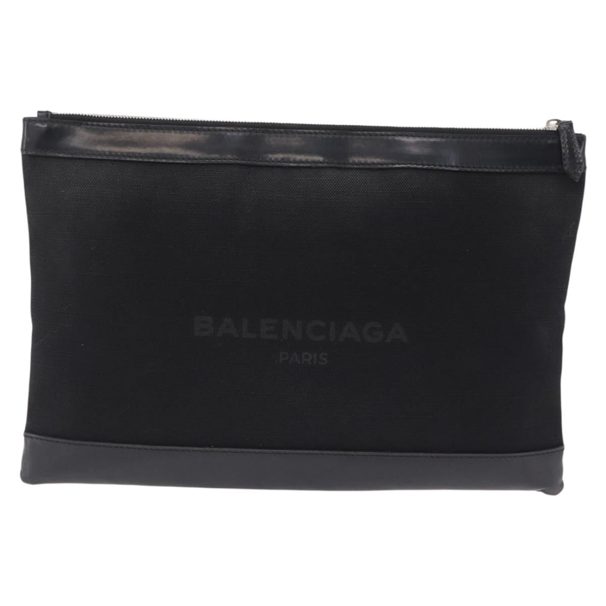 Balenciaga Navy Zip Canvas and Leather Large