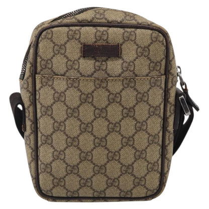 Gucci Vintage Front Pocket Flat Messenger GG Canvas and Leather Medium