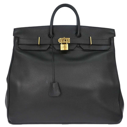 Hermes HAC Birkin Black Ardennes with Gold Hardware 50