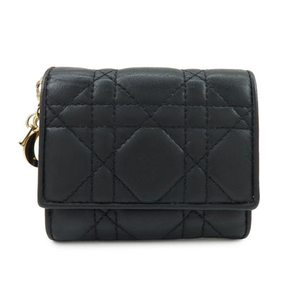 Christian Dior Lady Dior Lotus Cannage Quilt Lambskin Compact