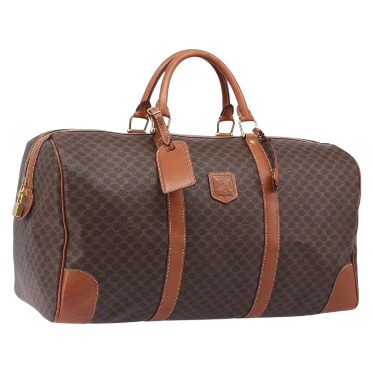 Celine Vintage Duffle Macadam Coated Canvas Large