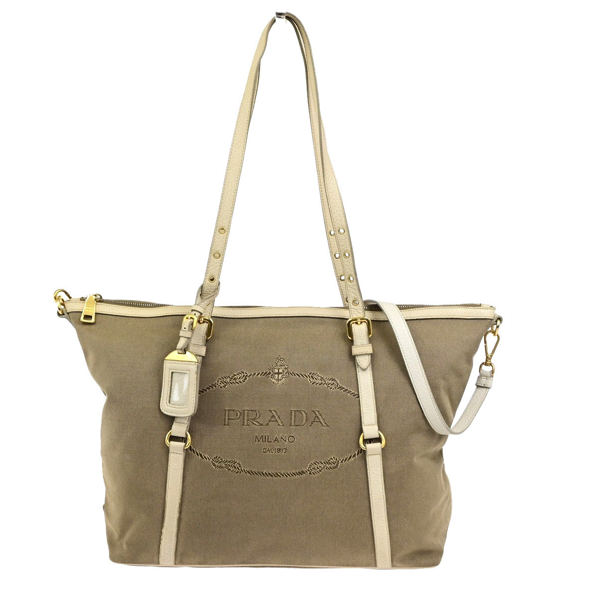 Prada Logo Convertible Shopper Canvas Tall