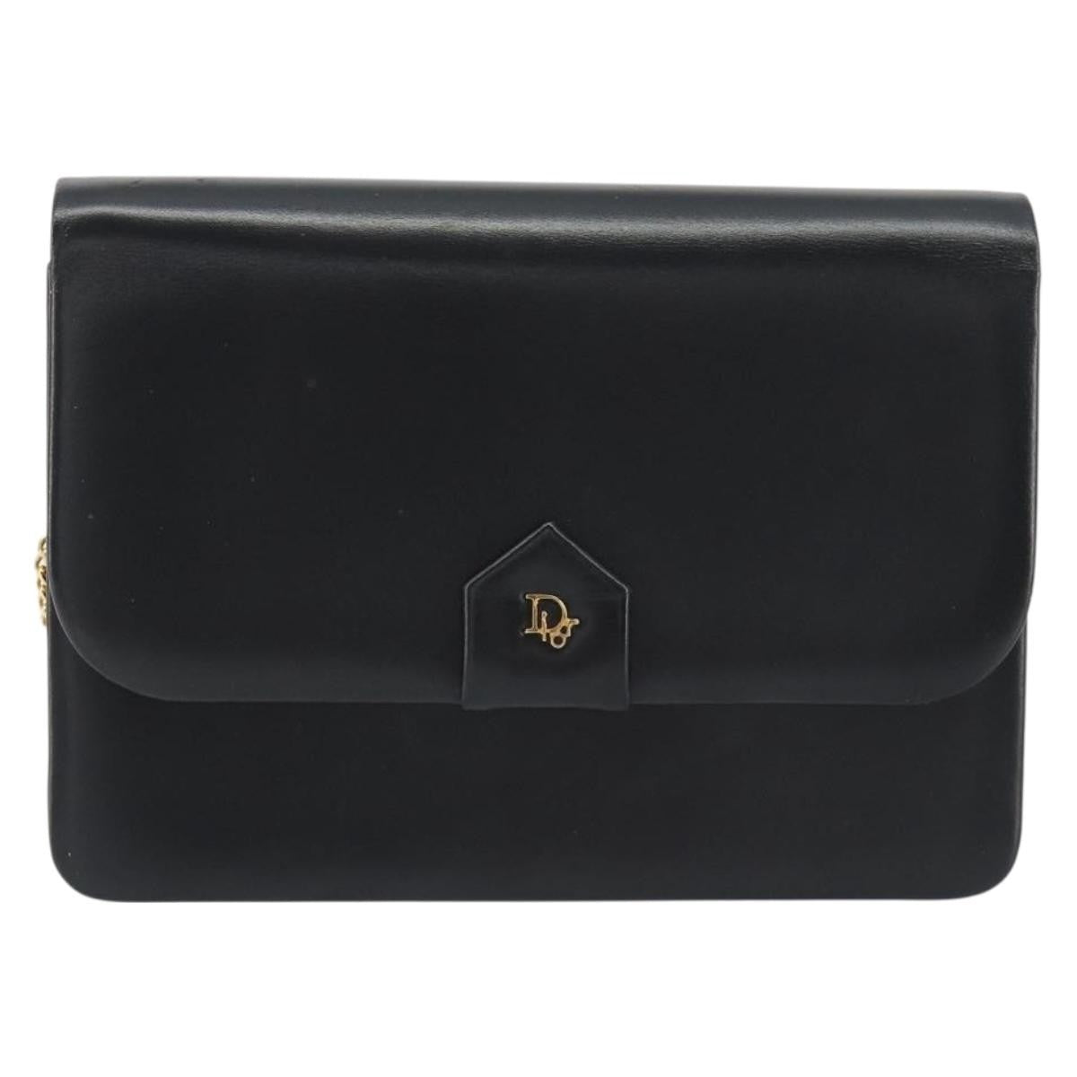 Christian Dior Vintage Clipper closure clutch with logo leather Product Image