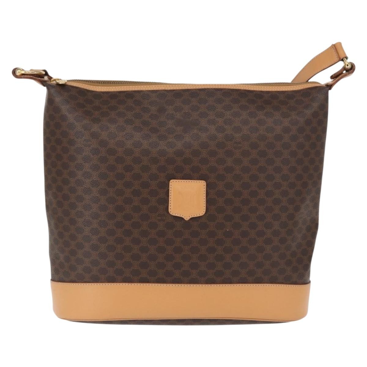 Celine Vintage Macadam Shoulder Bag Canvas and Leather Product Image