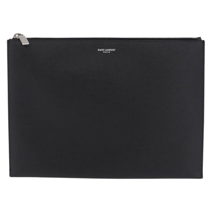 Saint Laurent Letters Zip Clutch Leather Large