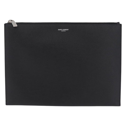 Saint Laurent Letters Zip Clutch Leather Large