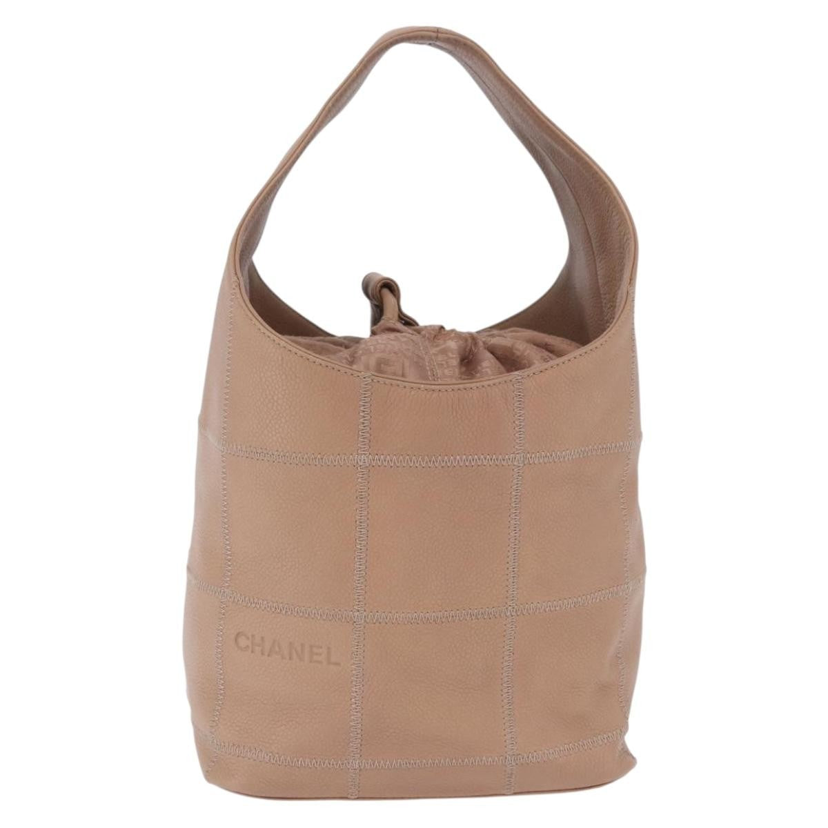 Chanel Square Stitch Tassel Hobo Quilted Leather Small