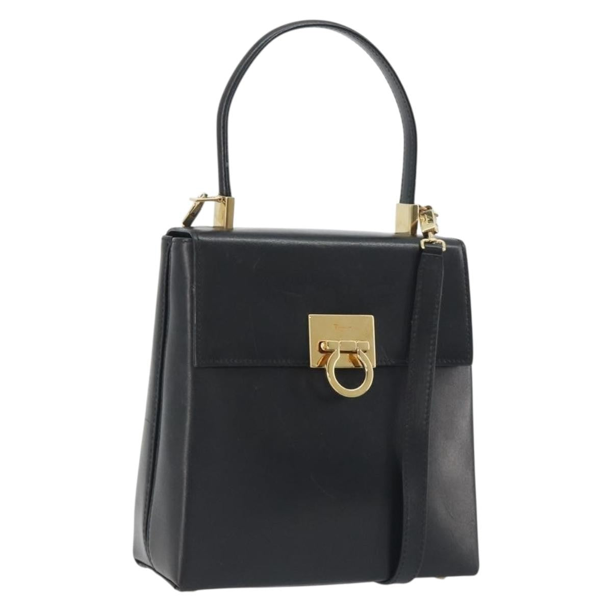 Salvatore Ferragamo Gancini Convertible Top Handle Leather Mini