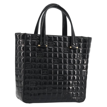 Chanel Chocolate Bar CC Tote Quilted Patent Small