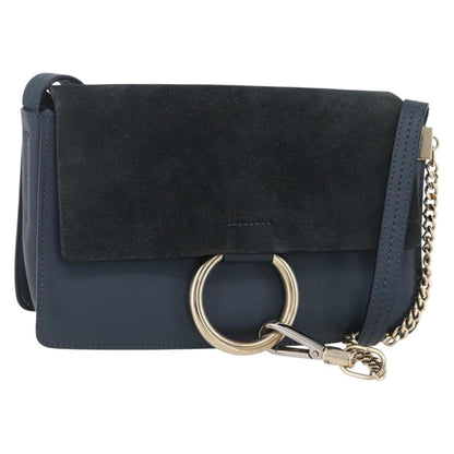 Chloe Faye Shoulder Bag Leather and Suede Small
