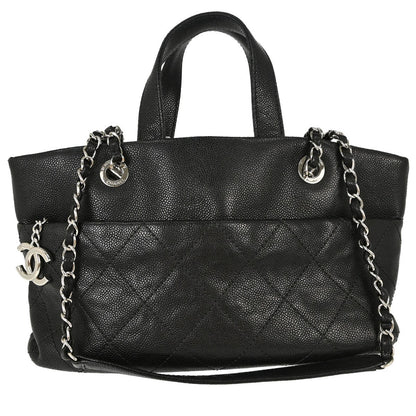 Chanel Timeless CC Charm Quilted Caviar Large