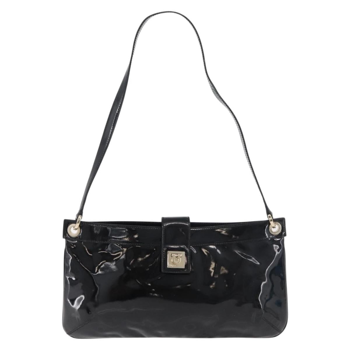 Salvatore Ferragamo Gancini Shoulder Bag Patent Leather Product Image